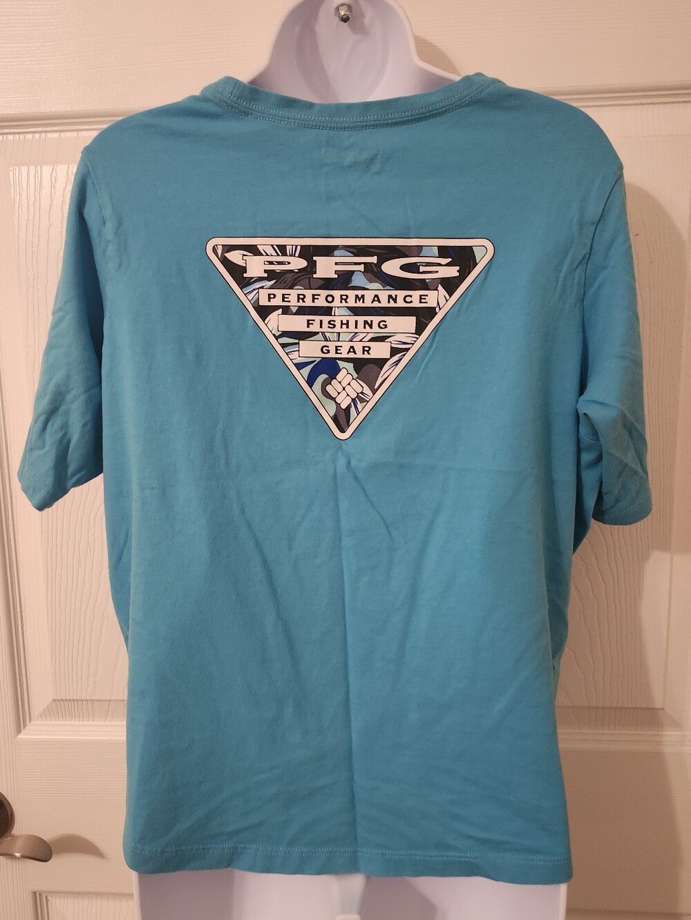 Columbia Sportswear PFG Bramley Bay Bright Blue Relaxed Tee Shirt Large